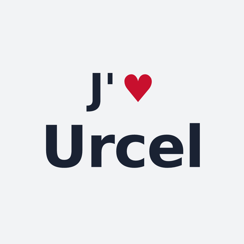 Poster personnalisé Urcel — design J'aime Urcel