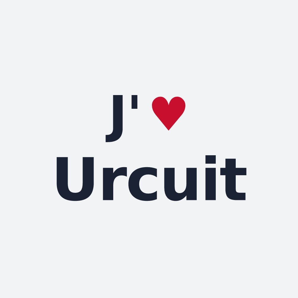 Poster personnalisé Urcuit — design J'aime Urcuit