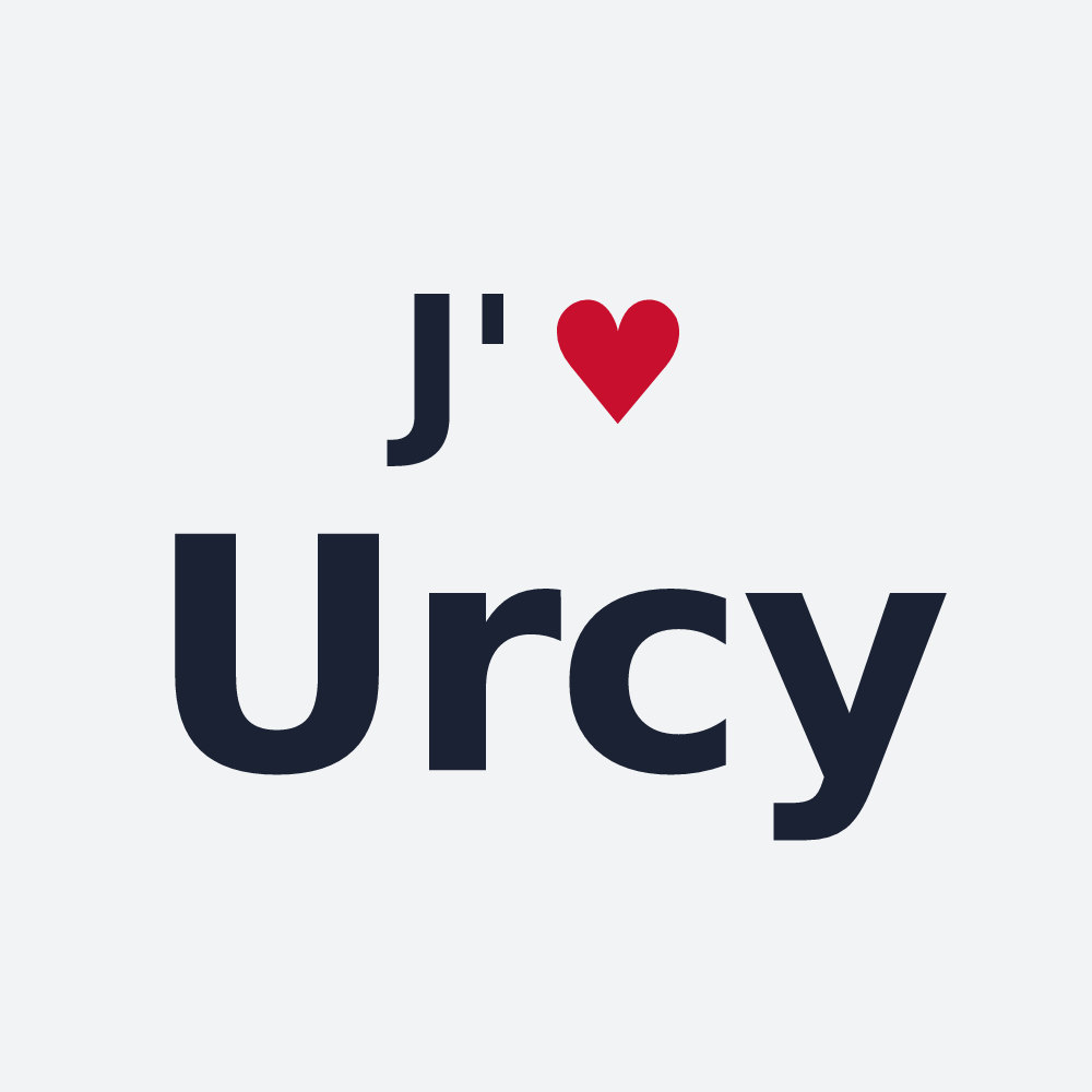 Poster personnalisé Urcy — design J'aime Urcy