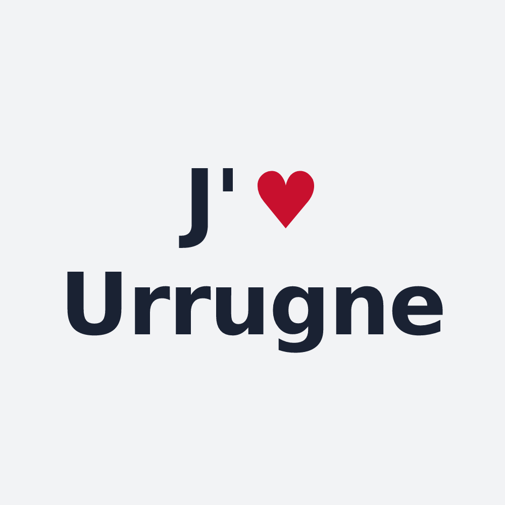 Poster personnalisé Urrugne — design J'aime Urrugne