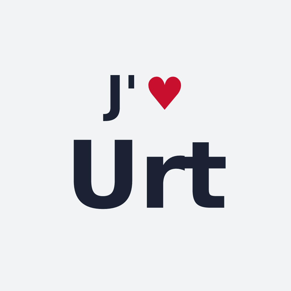 Poster personnalisé Urt — design J'aime Urt