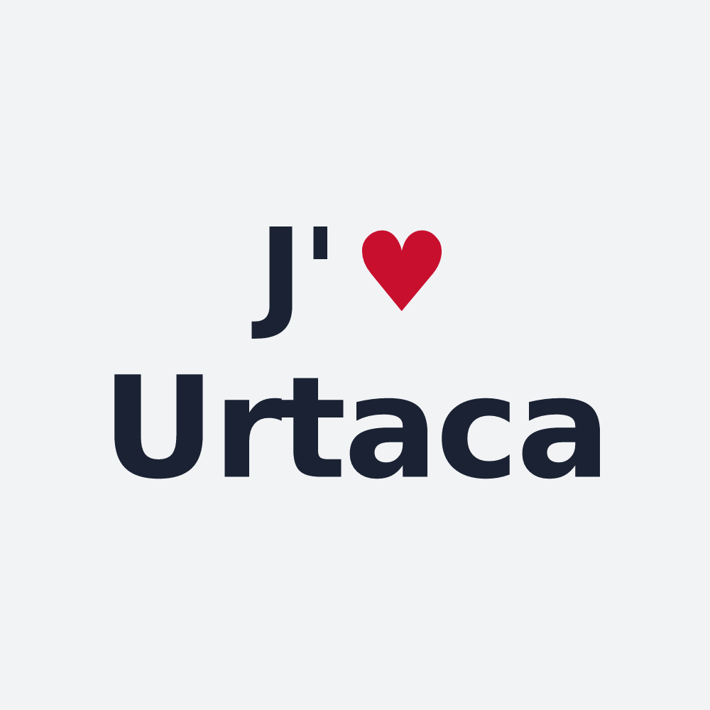 Poster personnalisé Urtaca — design J'aime Urtaca