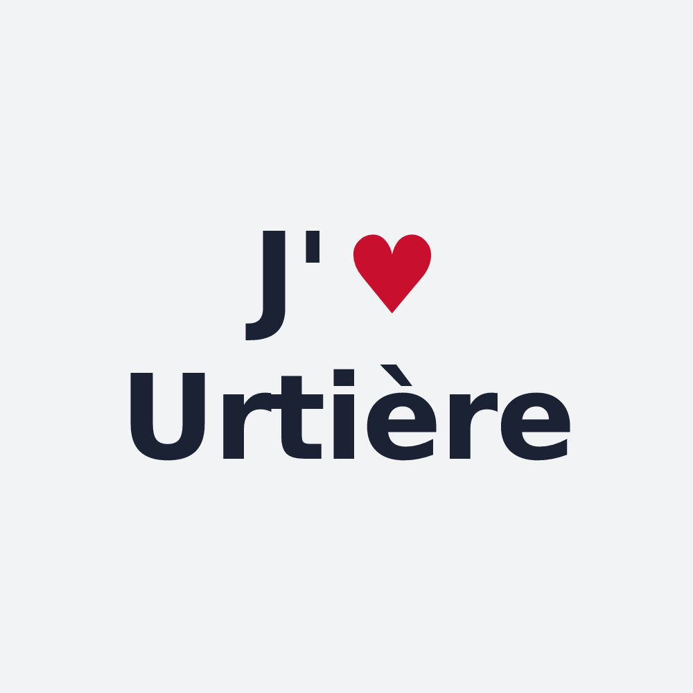Poster personnalisé Urtière — design J'aime Urtière