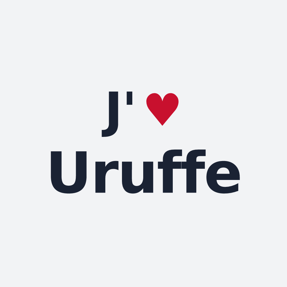 Poster personnalisé Uruffe — design J'aime Uruffe