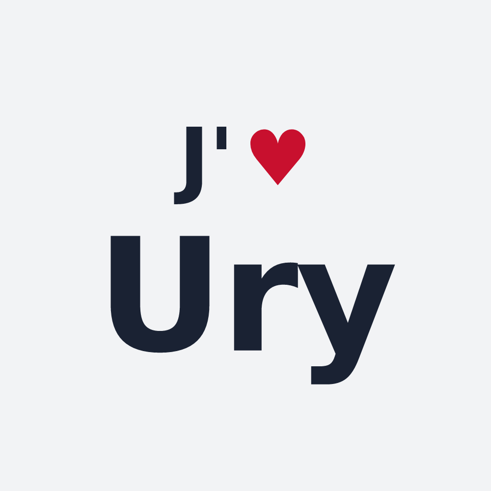 Poster personnalisé Ury — design J'aime Ury