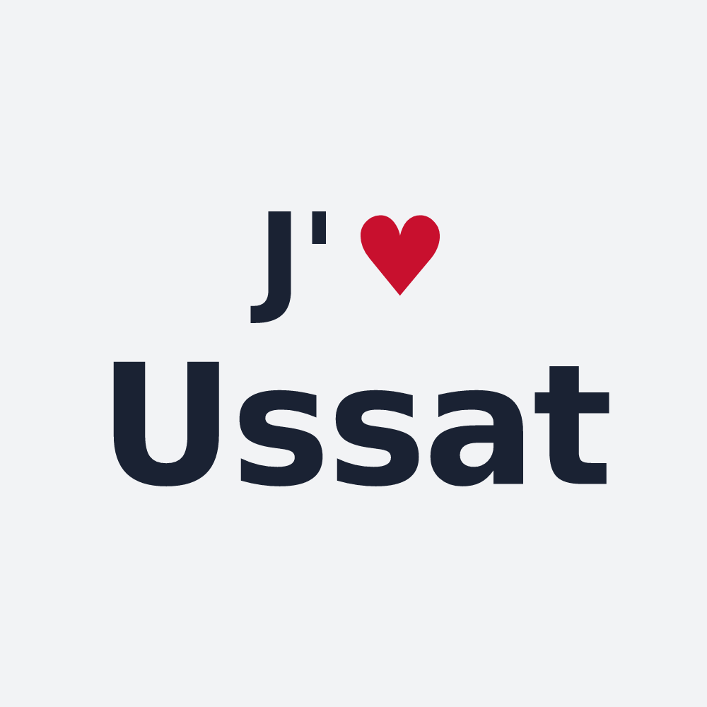 Poster personnalisé Ussat — design J'aime Ussat
