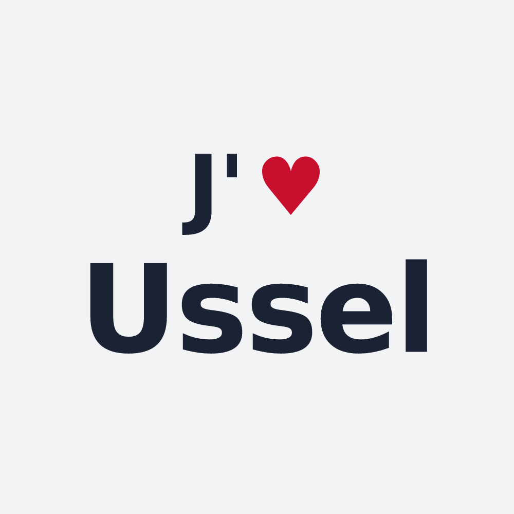 Poster personnalisé Ussel — design J'aime Ussel