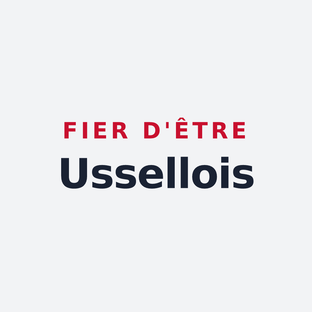 Poster « Fier d'être Ussellois » — design pour Ussel