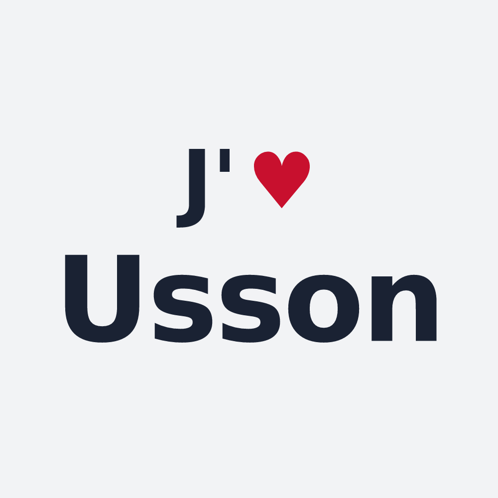 Poster personnalisé Usson — design J'aime Usson