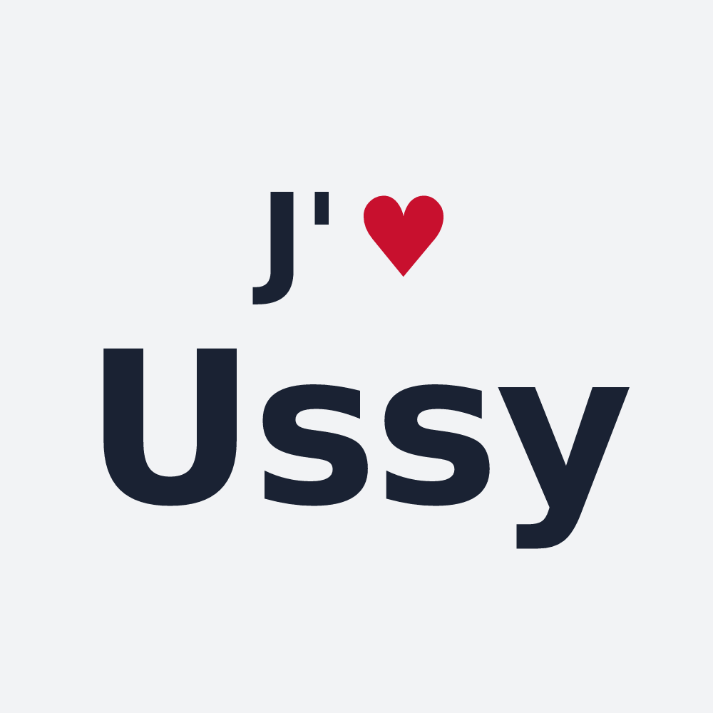 Poster personnalisé Ussy — design J'aime Ussy