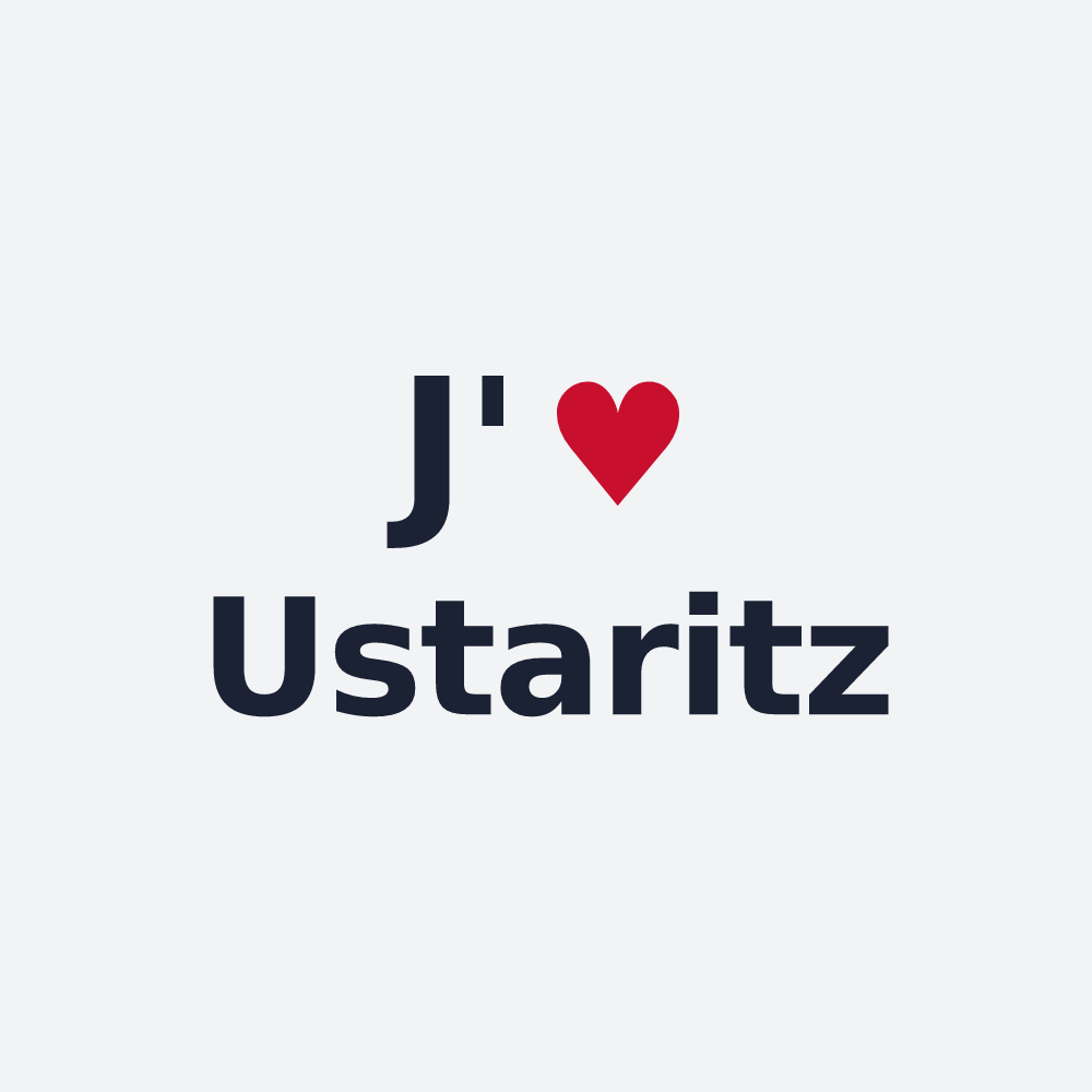 Poster personnalisé Ustaritz — design J'aime Ustaritz
