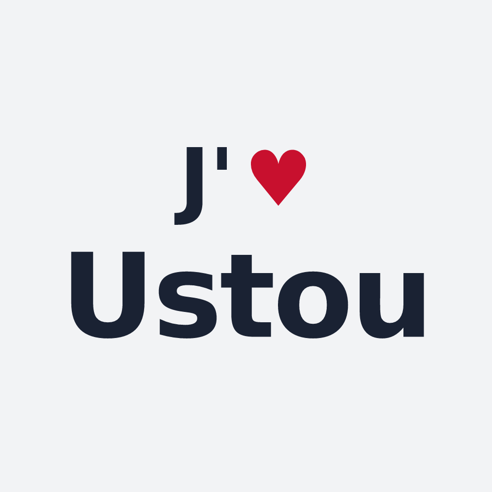 Poster personnalisé Ustou — design J'aime Ustou