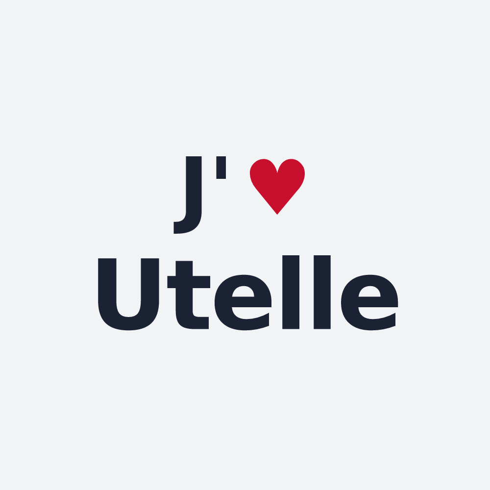 Poster personnalisé Utelle — design J'aime Utelle