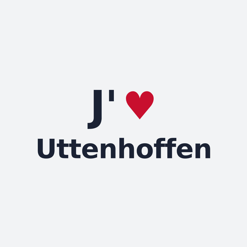 Poster personnalisé Uttenhoffen — design « J'aime Uttenhoffen » imprimé sur le poster