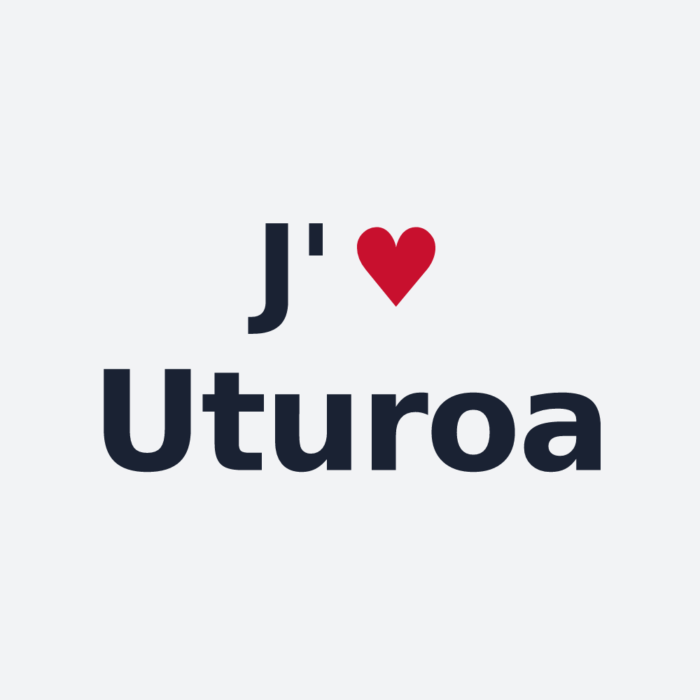 Poster personnalisé Uturoa — design J'aime Uturoa