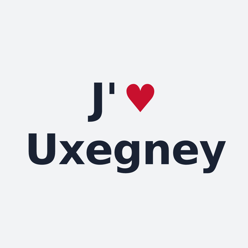 Poster personnalisé Uxegney — design J'aime Uxegney