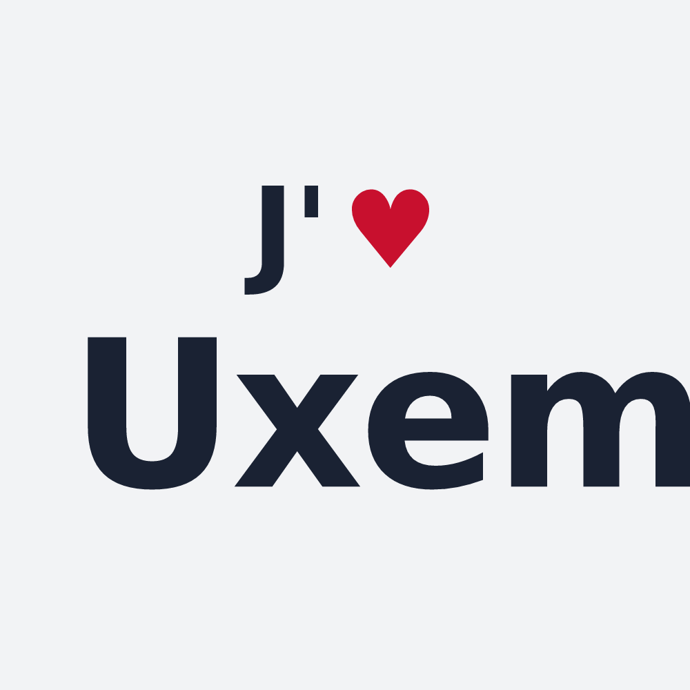 Poster personnalisé Uxem — design J'aime Uxem