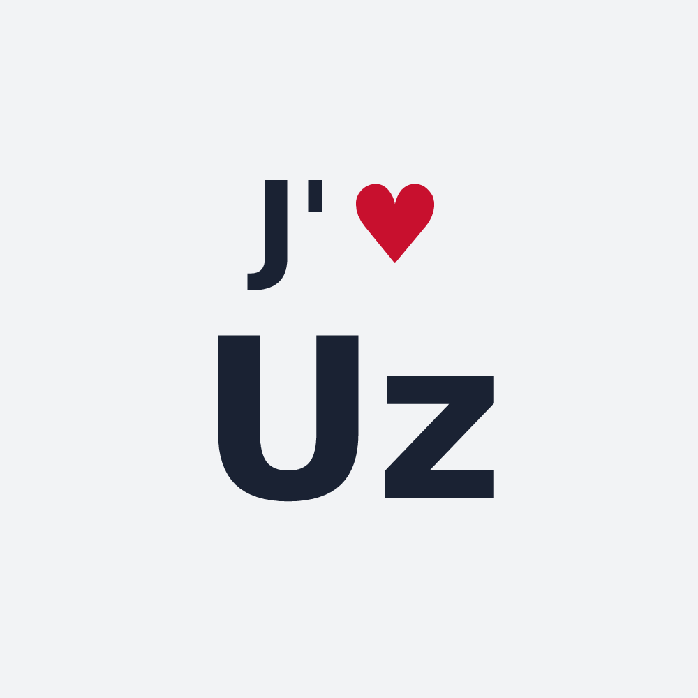 Poster personnalisé Uz — design J'aime Uz