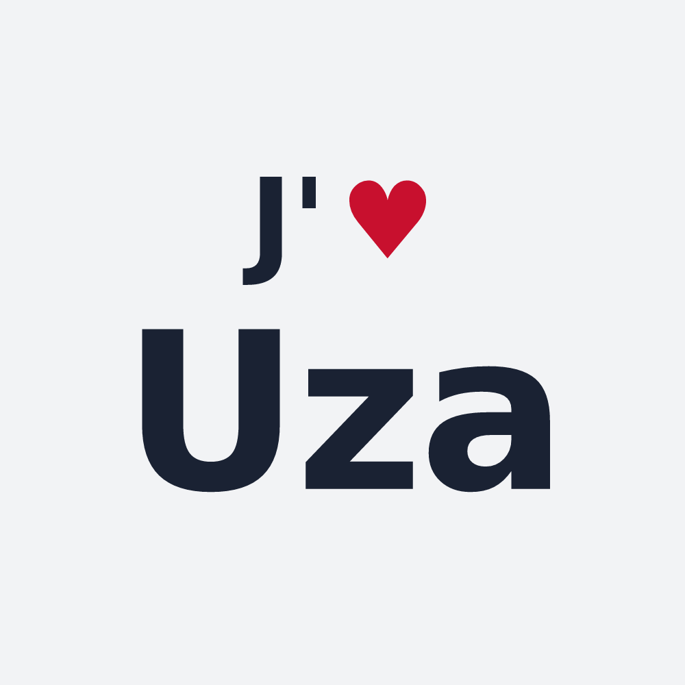 Poster personnalisé Uza — design J'aime Uza