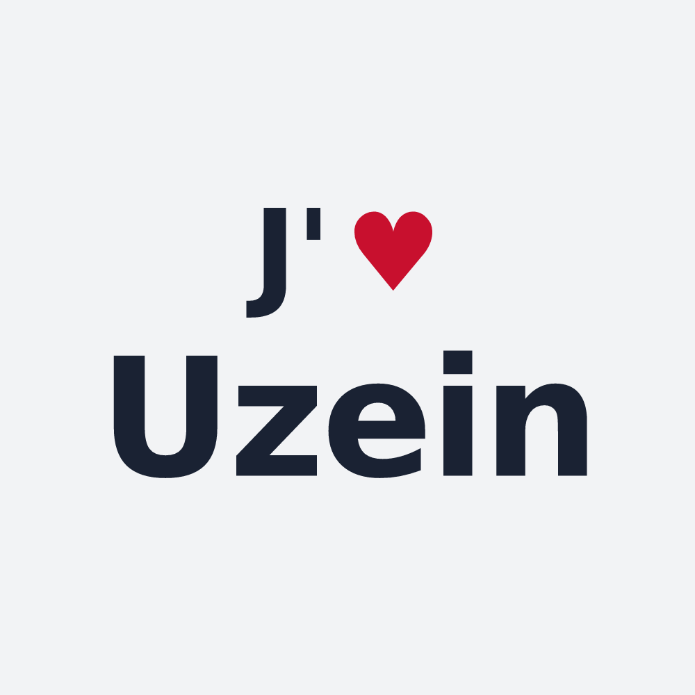 Poster personnalisé Uzein — design J'aime Uzein