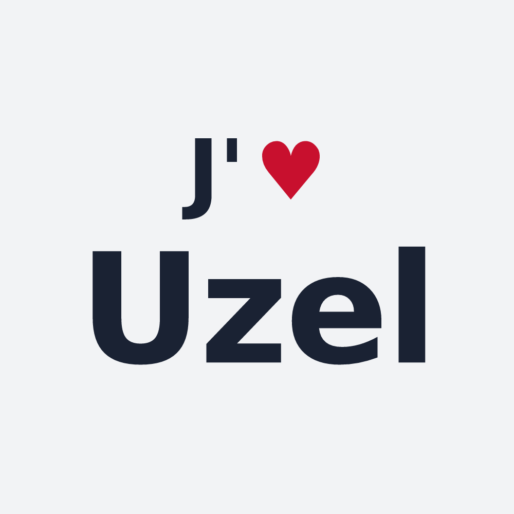 Poster personnalisé Uzel — design J'aime Uzel