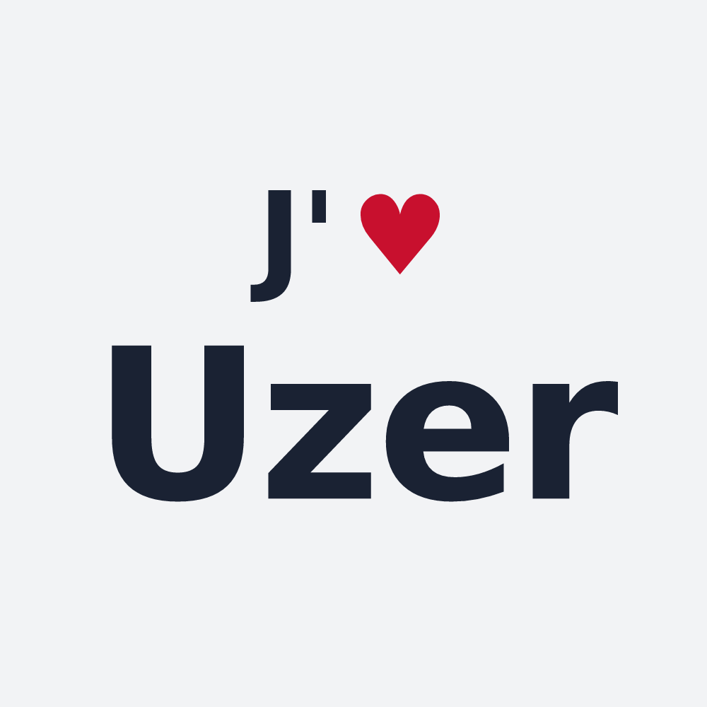 Poster personnalisé Uzer — design J'aime Uzer