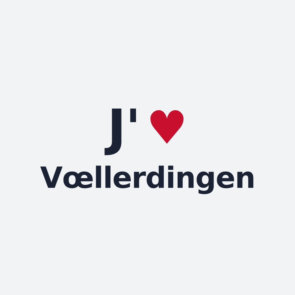 Poster personnalisé Vœllerdingen — design « J'aime Vœllerdingen » imprimé sur le poster