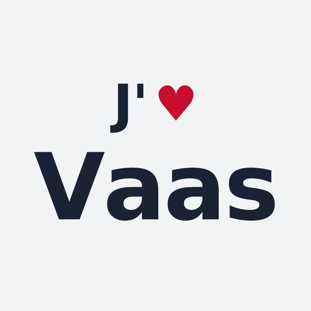 Poster personnalisé Vaas — design J'aime Vaas