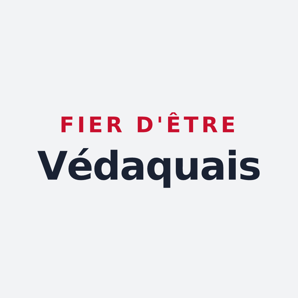 Poster « Fier d'être Védaquais » — design pour Vaas