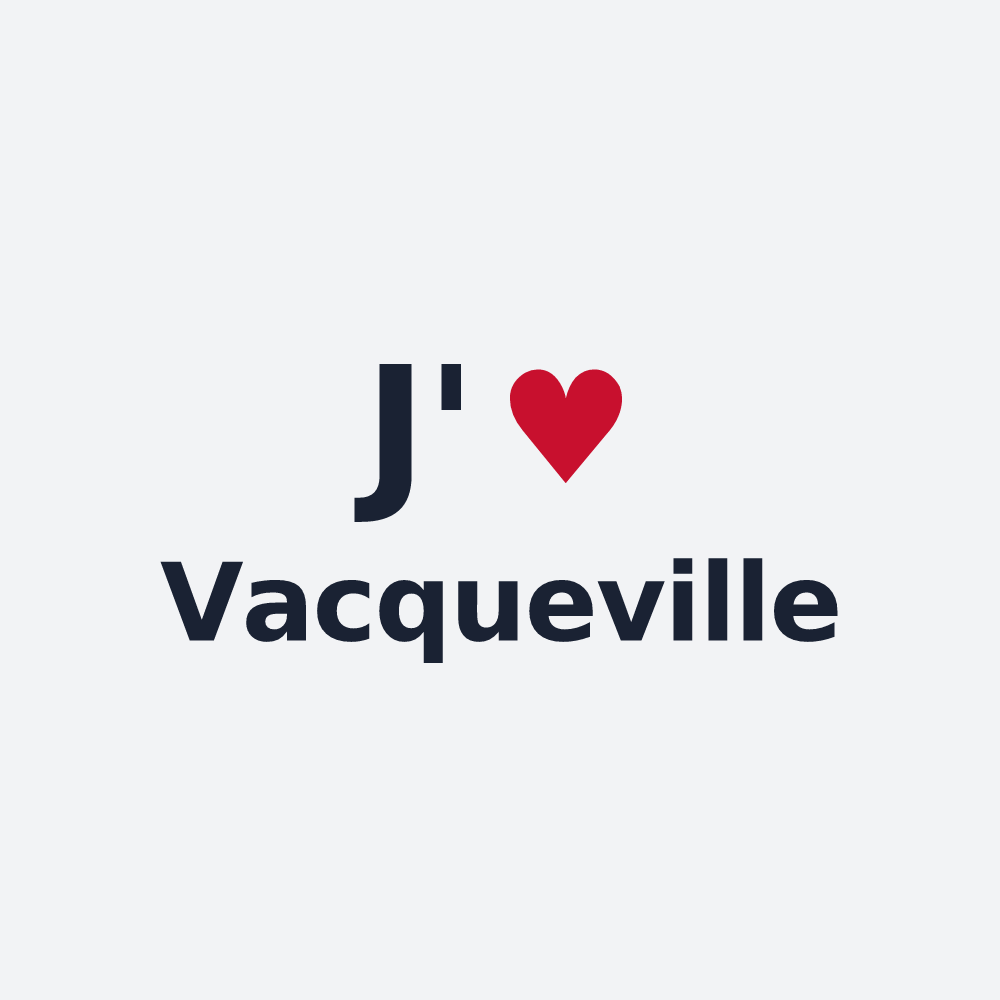 Poster personnalisé Vacqueville — design « J'aime Vacqueville » imprimé sur le poster