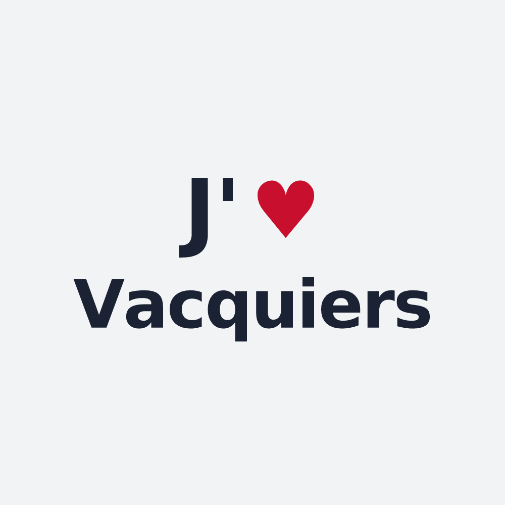 Poster personnalisé Vacquiers — design J'aime Vacquiers
