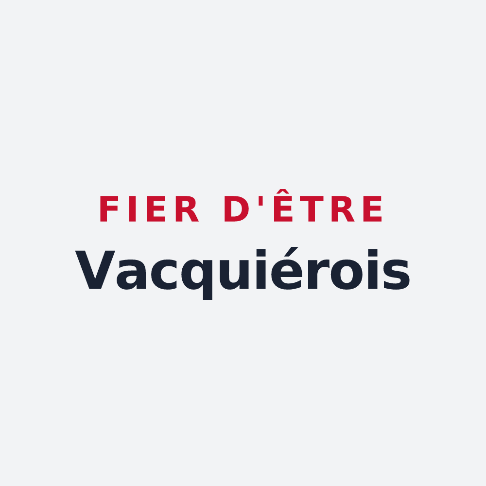 Poster « Fier d'être Vacquiérois » — design pour Vacquiers