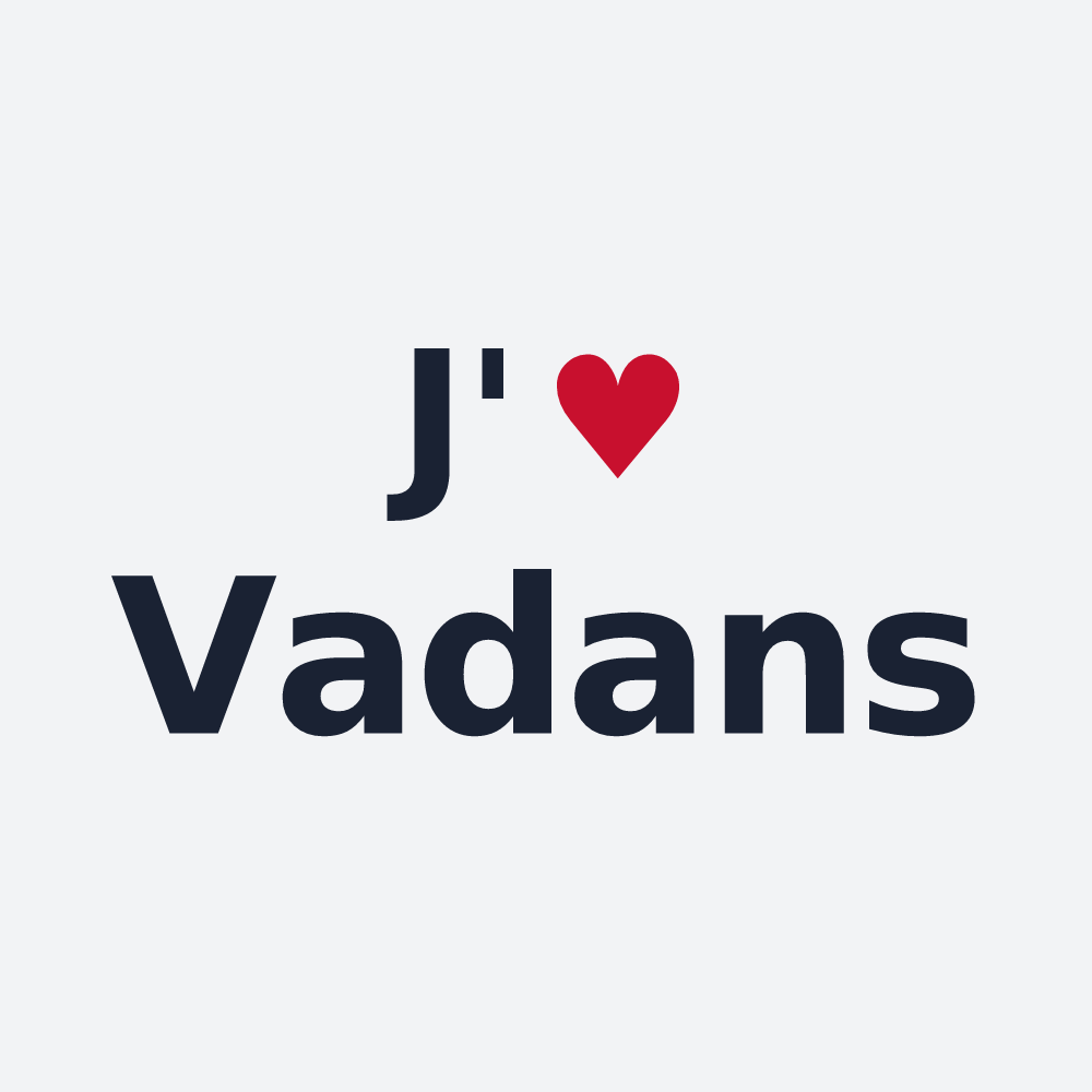 Poster personnalisé Vadans — design « J'aime Vadans » imprimé sur le poster
