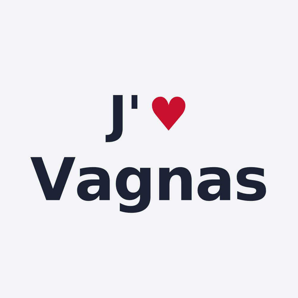 Poster personnalisé Vagnas — design J'aime Vagnas