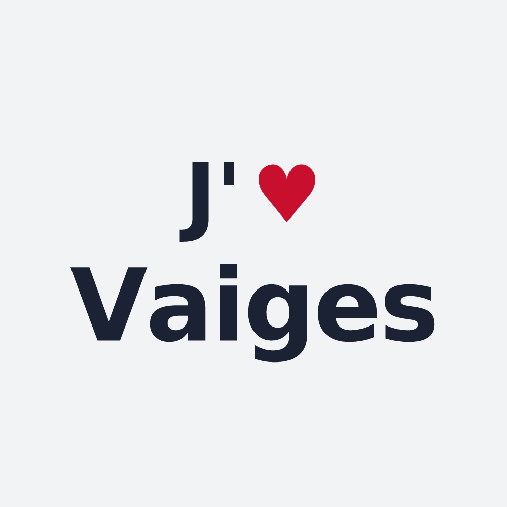 Poster personnalisé Vaiges — design « J'aime Vaiges » imprimé sur le poster