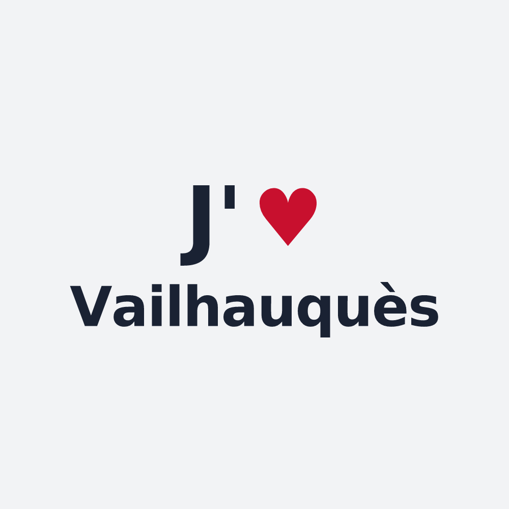 Poster personnalisé Vailhauquès — design J'aime Vailhauquès