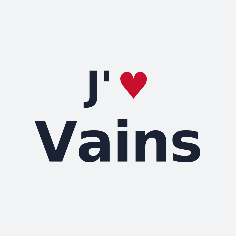 Poster personnalisé Vains — design J'aime Vains