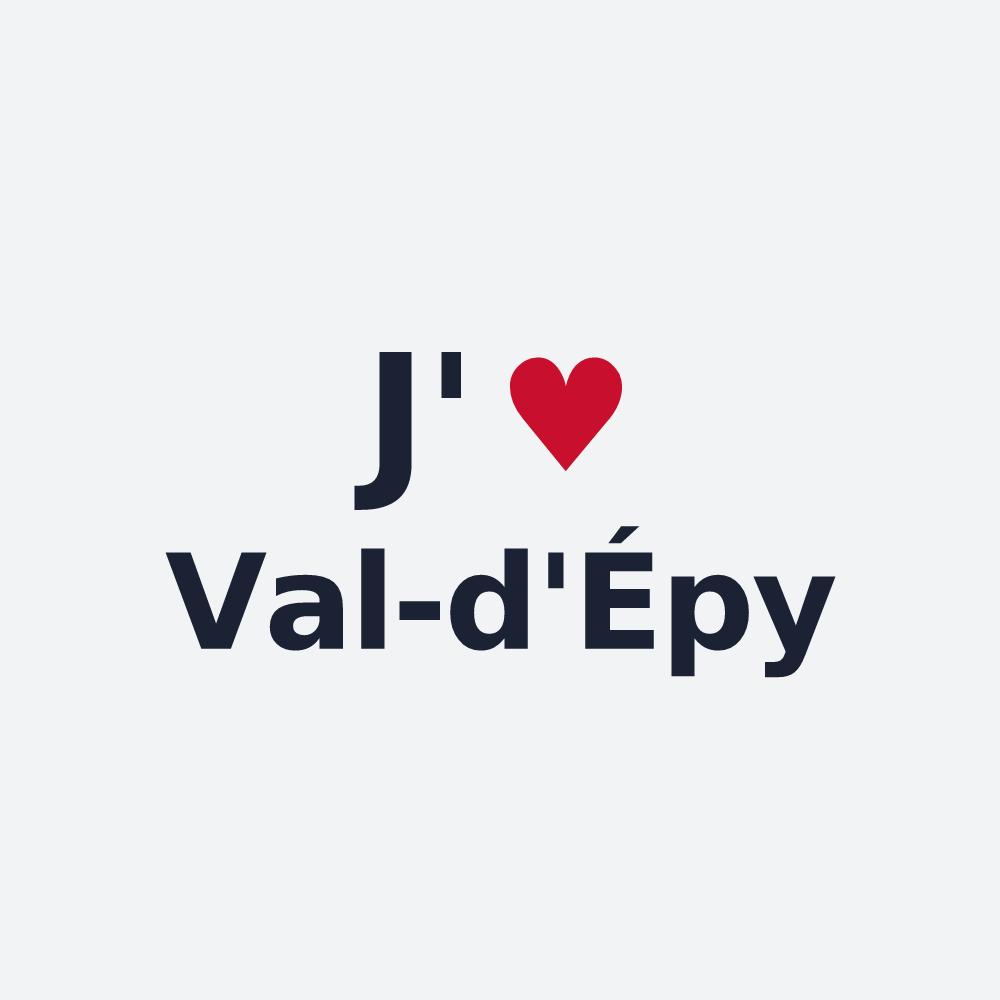 Poster personnalisé Val-d'Épy — design J'aime Val-d'Épy