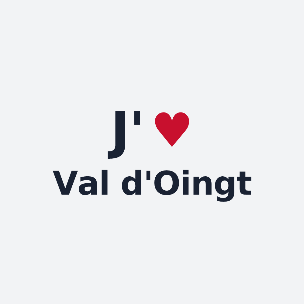 Poster personnalisé Val d'Oingt — design J'aime Val d'Oingt