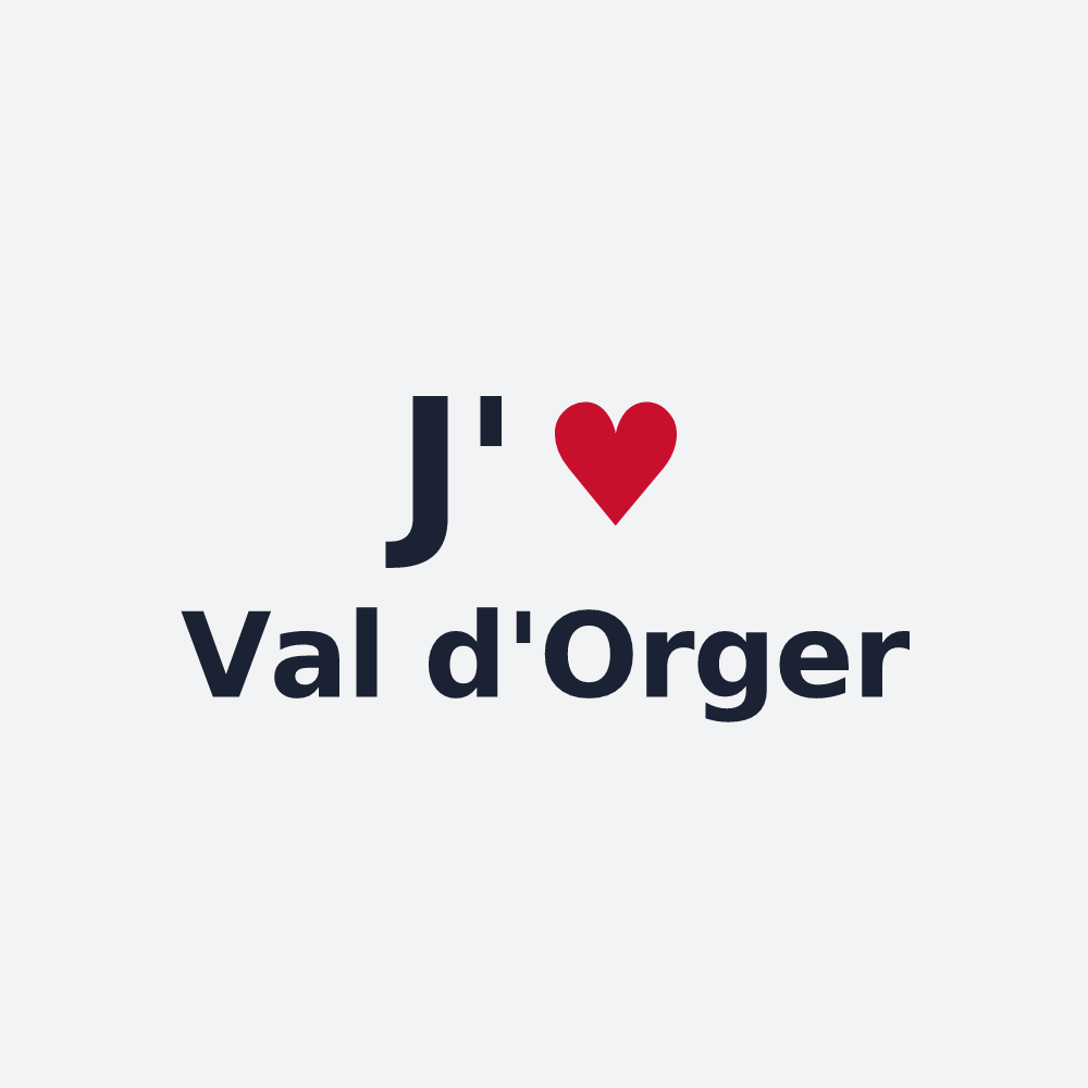 Poster personnalisé Val d'Orger — design J'aime Val d'Orger