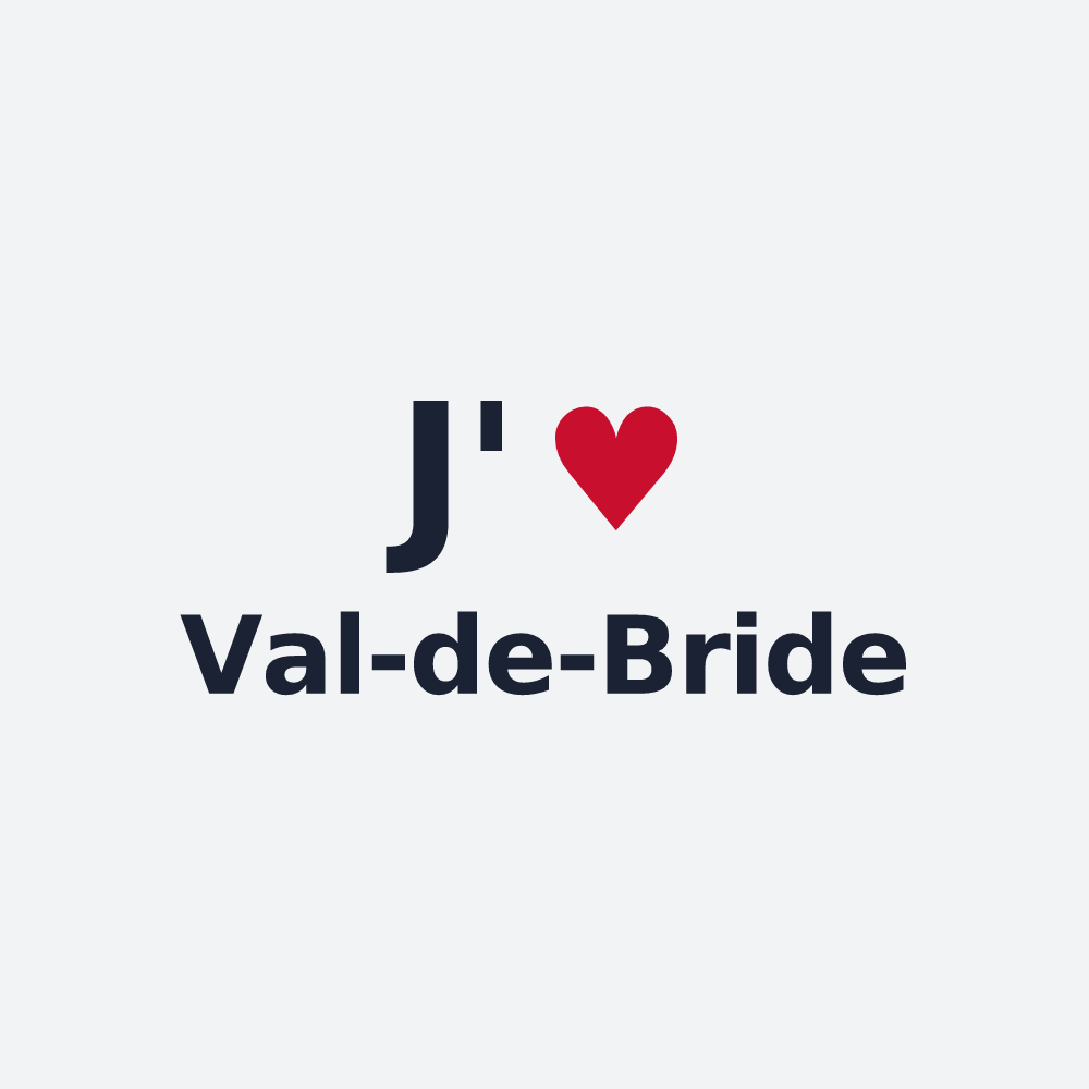 Poster personnalisé Val-de-Bride — design J'aime Val-de-Bride