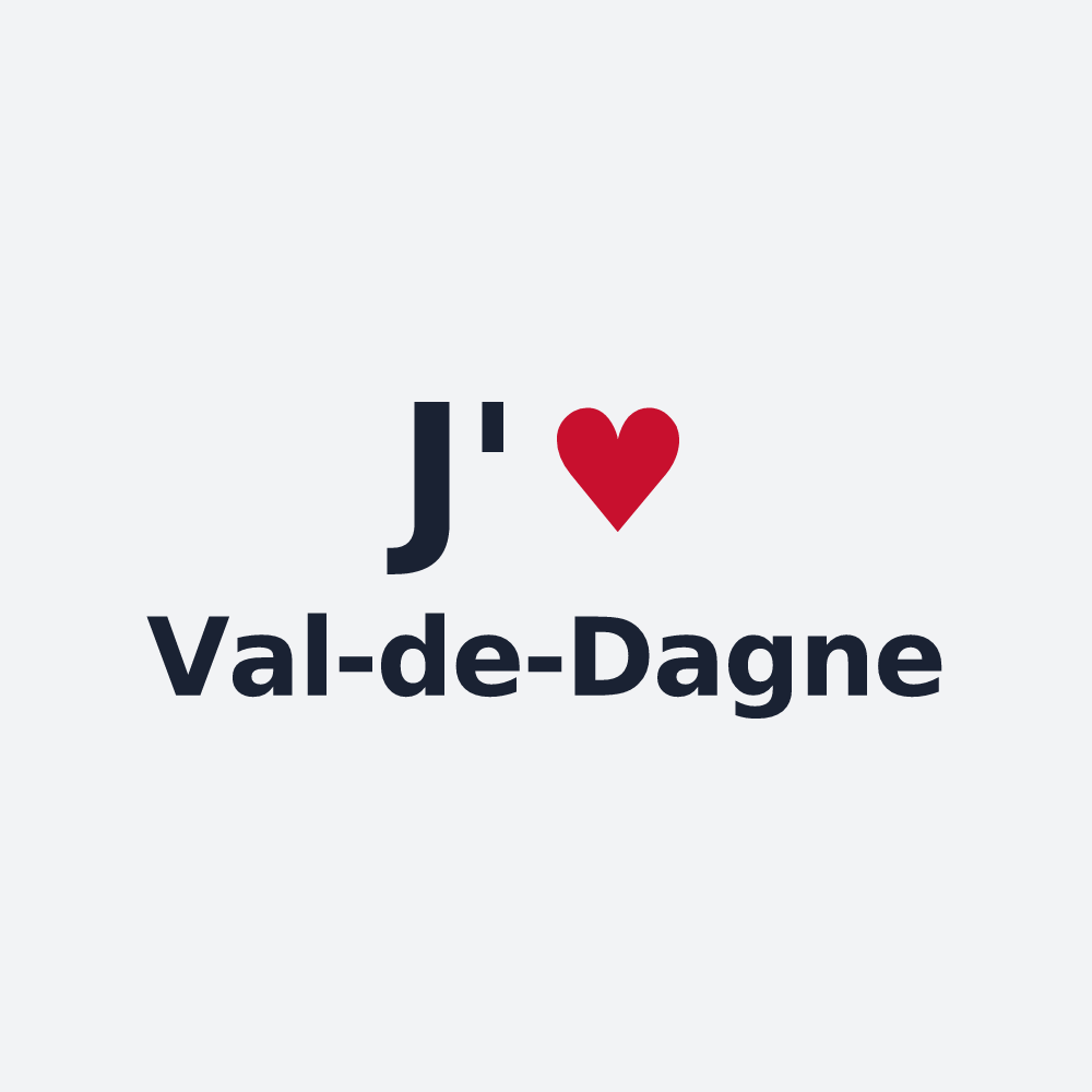 Poster personnalisé Val-de-Dagne — design « J'aime Val-de-Dagne » imprimé sur le poster