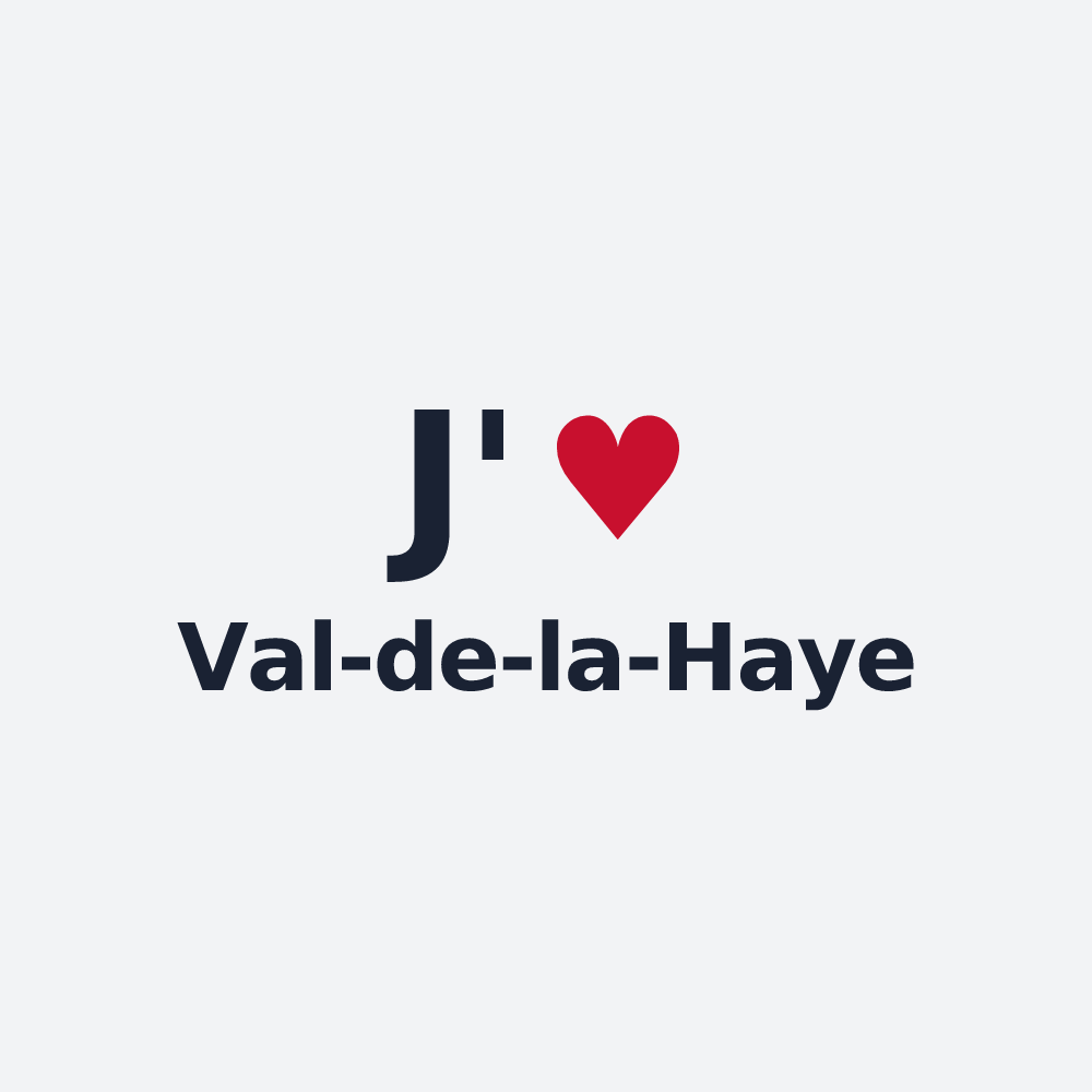 Poster personnalisé Val-de-la-Haye — design J'aime Val-de-la-Haye