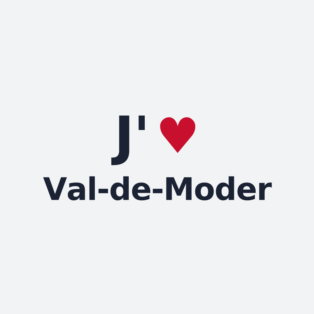 Poster personnalisé Val-de-Moder — design « J'aime Val-de-Moder » imprimé sur le poster