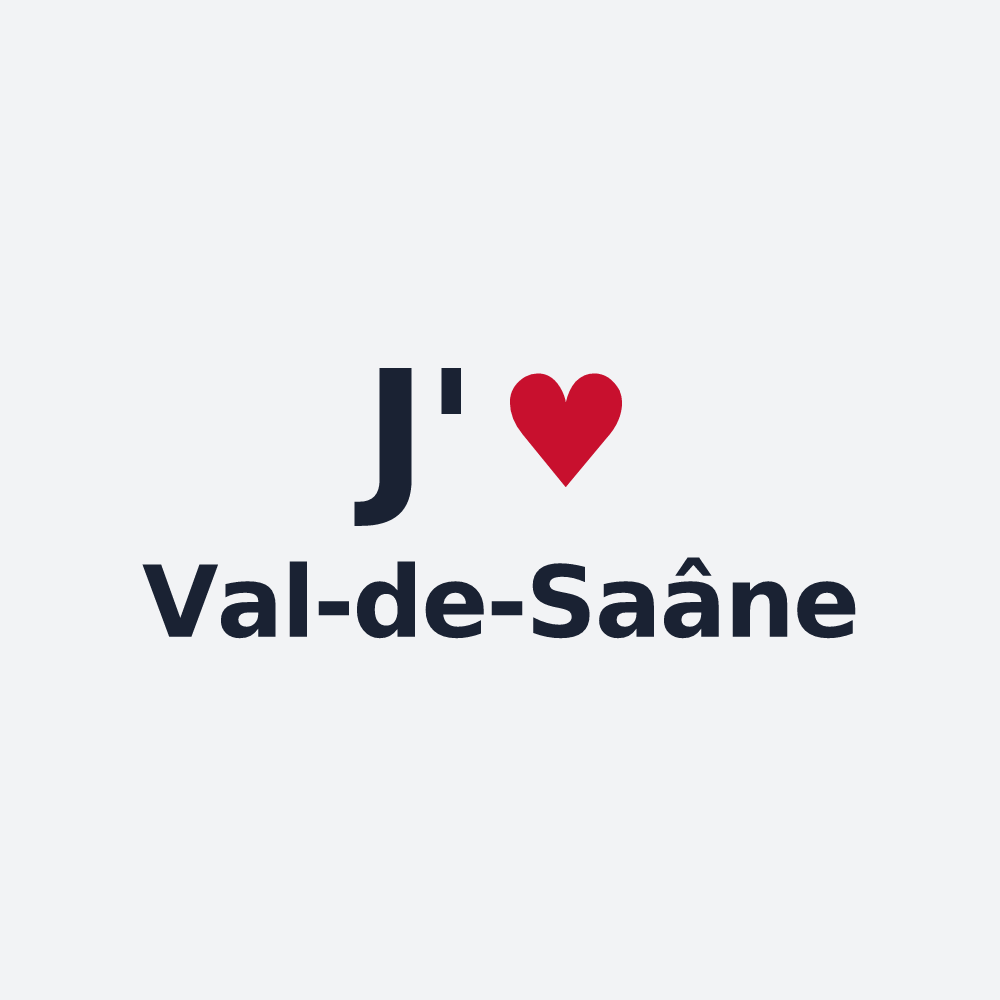 Poster personnalisé Val-de-Saâne — design J'aime Val-de-Saâne