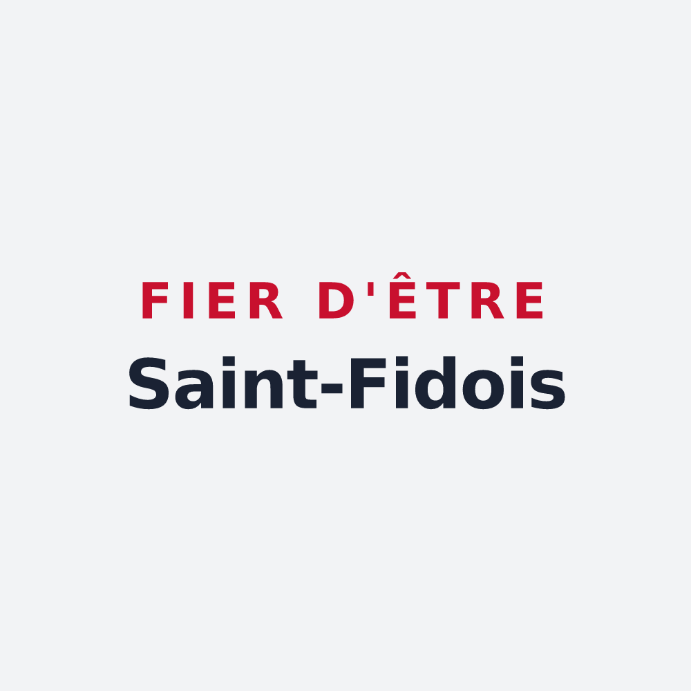 Poster « Fier d'être Saint-Fidois » — design pour Val-de-Vie