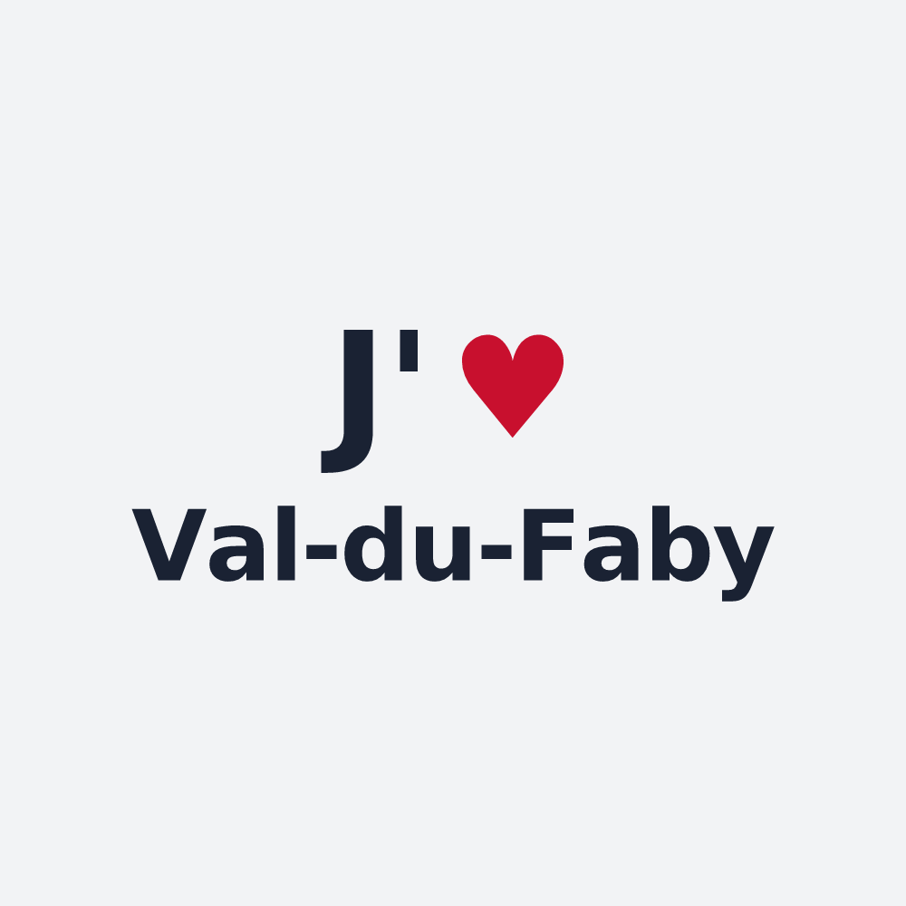 Poster personnalisé Val-du-Faby — design J'aime Val-du-Faby