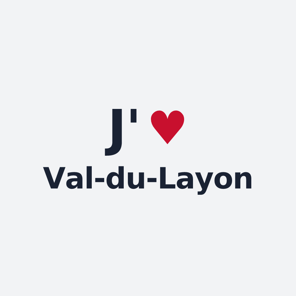 Poster personnalisé Val-du-Layon — design J'aime Val-du-Layon
