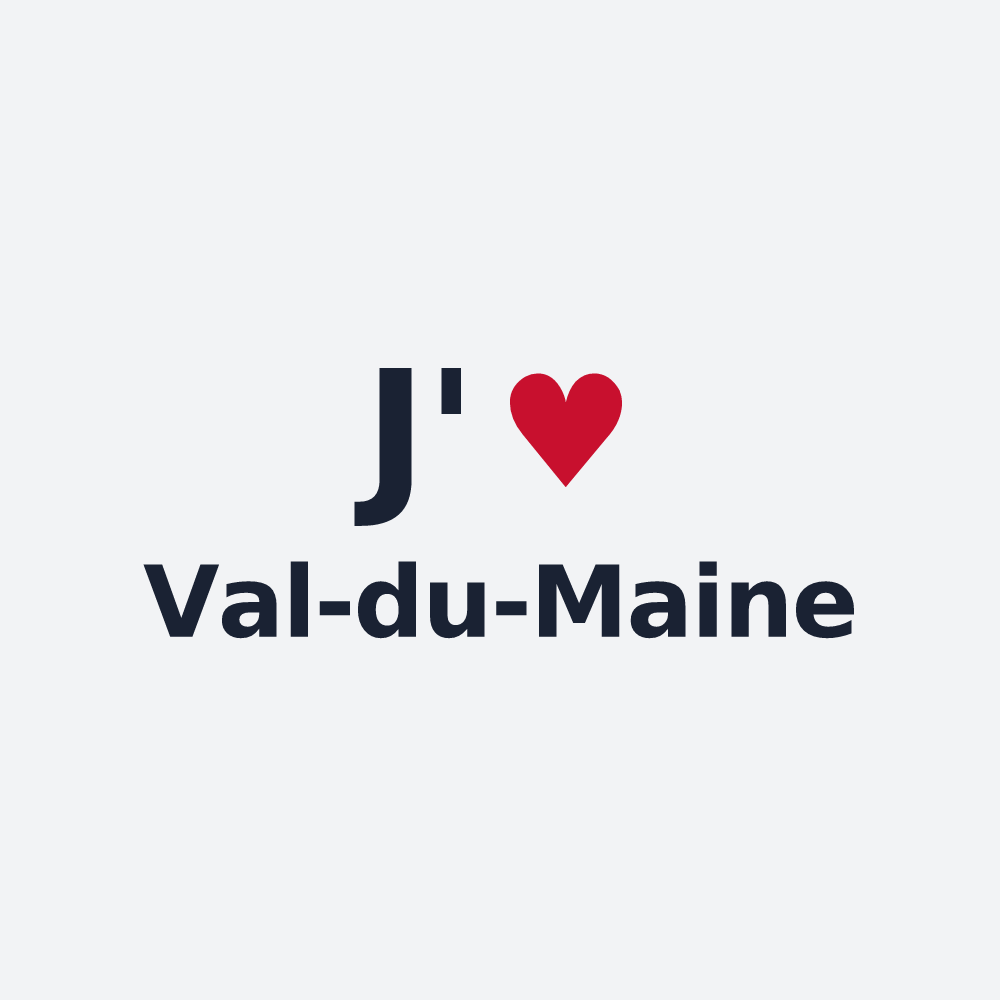 Poster personnalisé Val-du-Maine — design J'aime Val-du-Maine