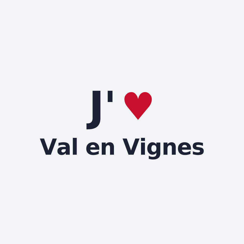 Poster personnalisé Val en Vignes — design J'aime Val en Vignes